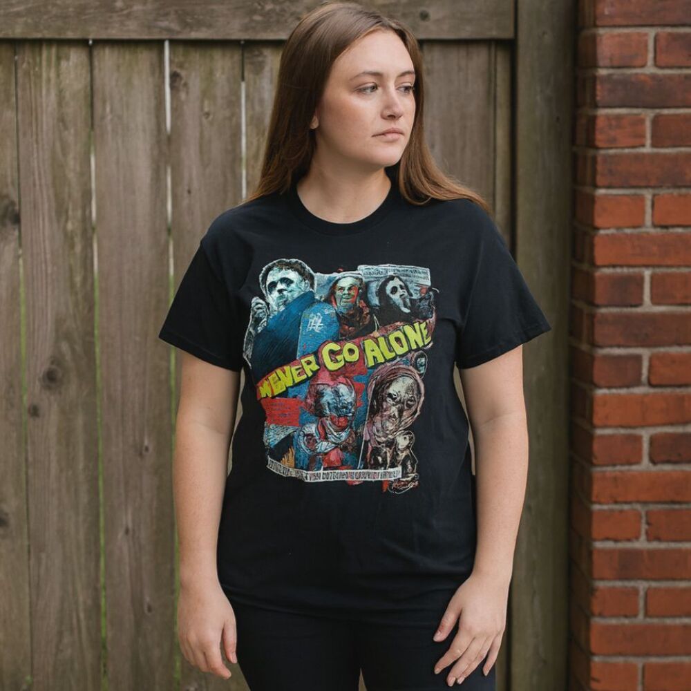 Halloween Horror Nights Killer Klowns Black T Shirt Tee Top Women's Size Large